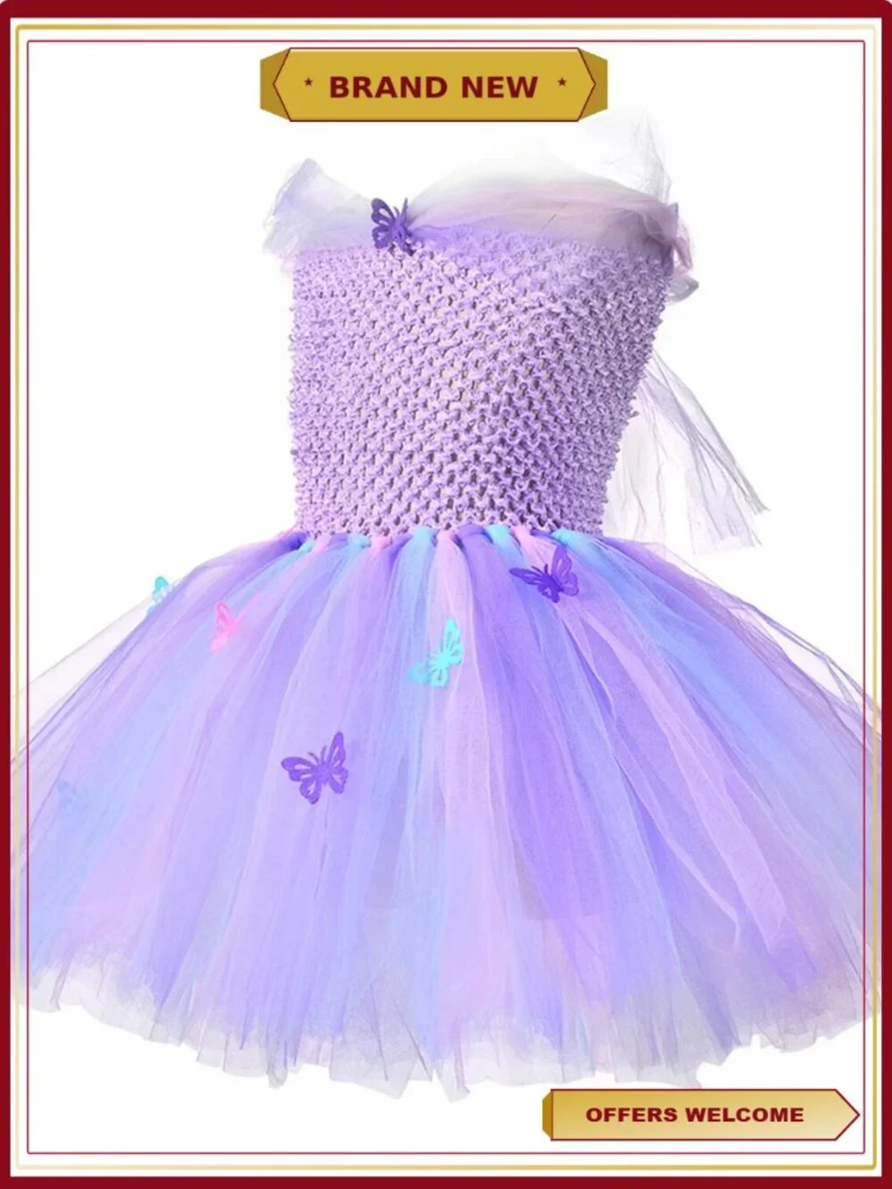 Girls Fairy Princess Tutu Costume Dress Halloween Birthday Party Dress Up